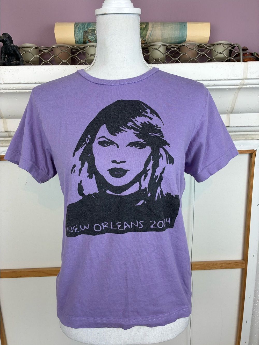 Taylor Swift Purple Graphic Tee - New Orleans 2024 Happy Wedding!